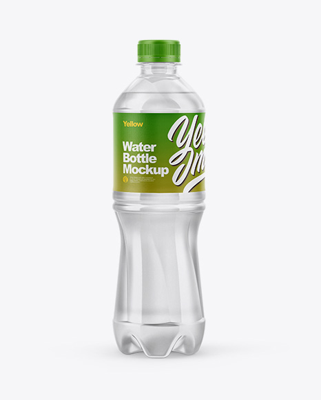 Clear Water Bottle Mockup