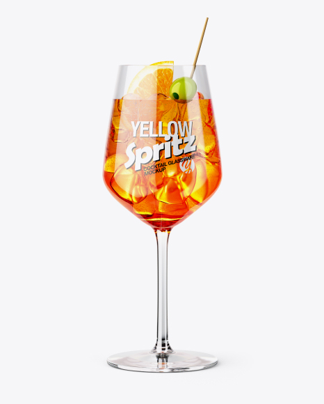 Spritz Cocktail Glass Mockup