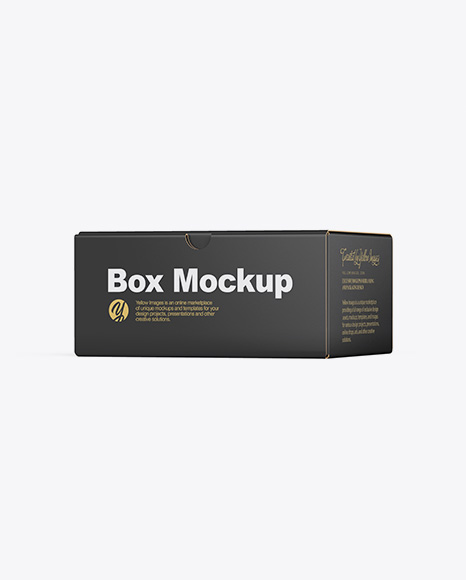 Box Mockup - Half Side View