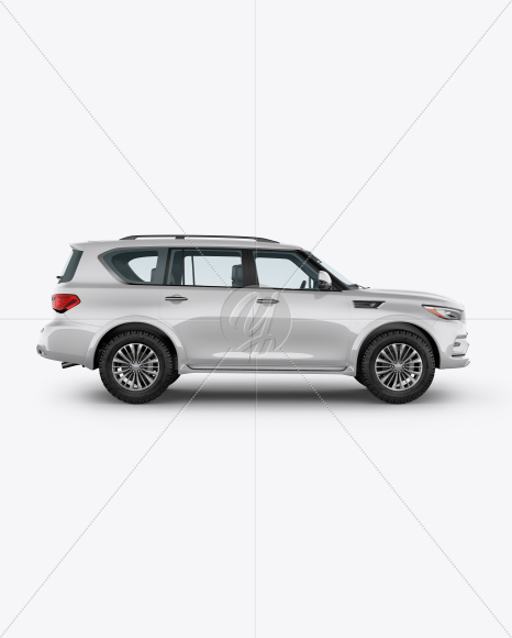 Full-Size Luxury SUV Mockup - Side View
