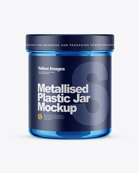 Metallic Jar Mockup - Front View