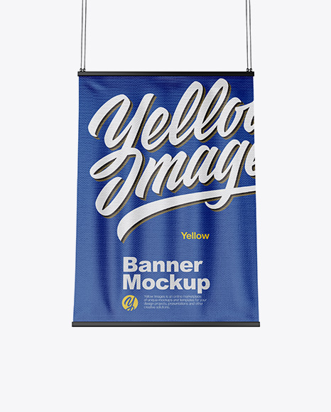 Textured Banner Mockup - Front View
