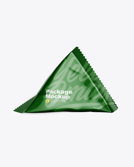Triangular Package Mockup - Front View (High-Angle Shot)