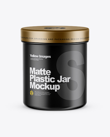 Matte Jar Mockup - Front View (High-Angle Shot)