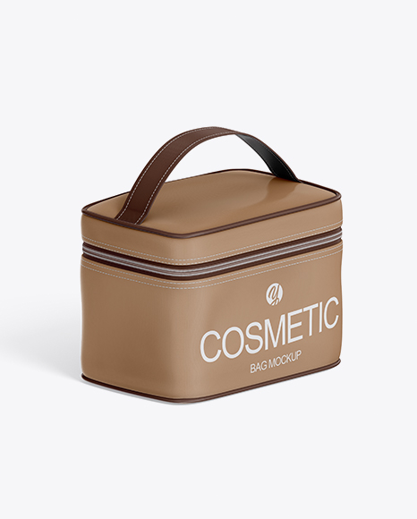Cosmetic Bag Mockup - Half Side View
