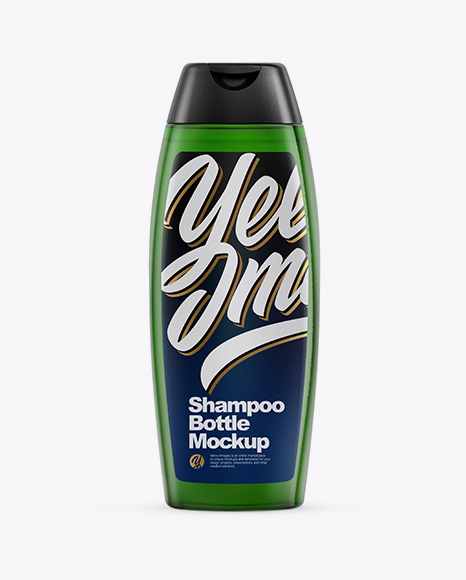 Green Shampoo Bottle Mockup