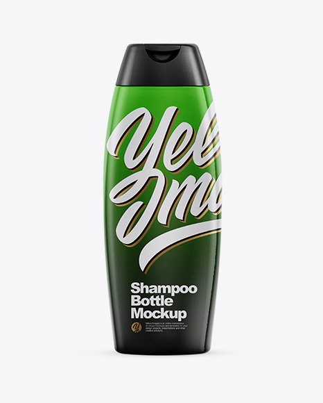 Shampoo Glossy Bottle Mockup