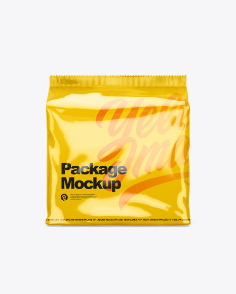 Glossy Package Mockup - Front View