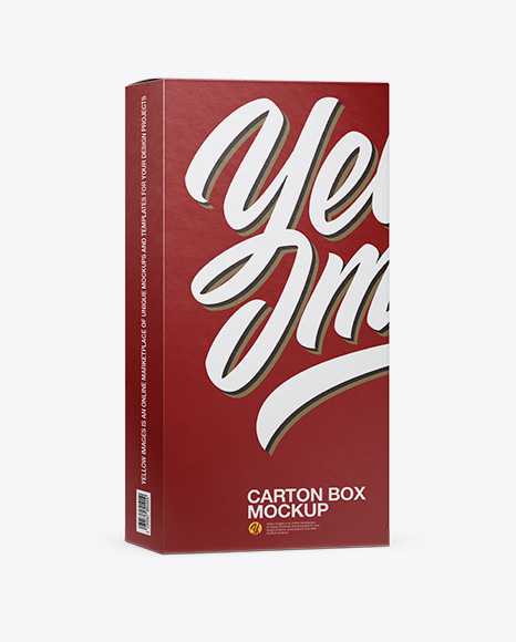 Carton Box Mockup - Half Side