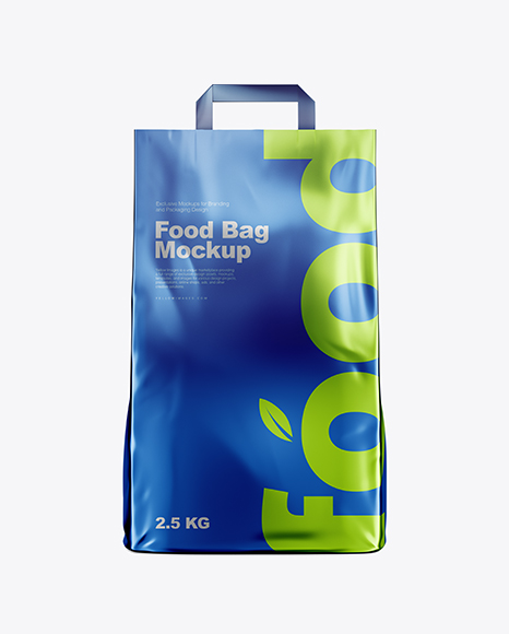 Metallic Food Bag Mockup - Front View