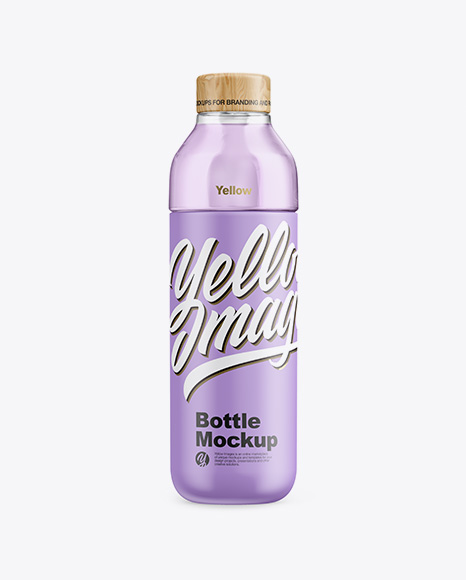 Matte Bottle With Liquid Mockup