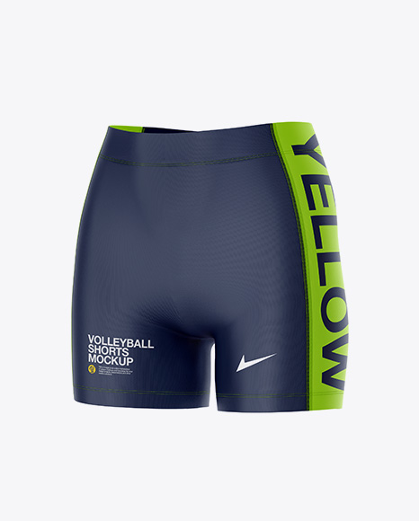 Women's Volleyball Shorts Mockup - Front Half Side View