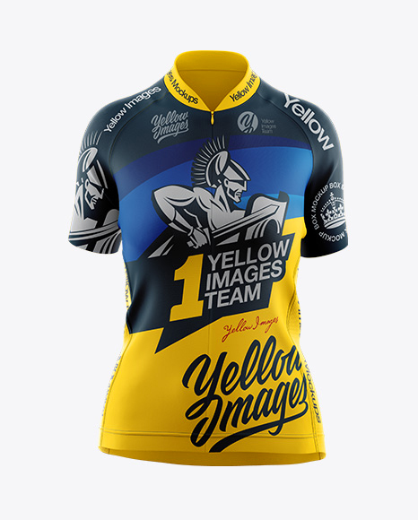 Women's Cycling Jersey Mockup - Front View