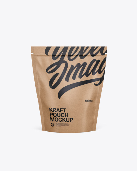 Kraft Stand Up Pouch Mockup - Front View