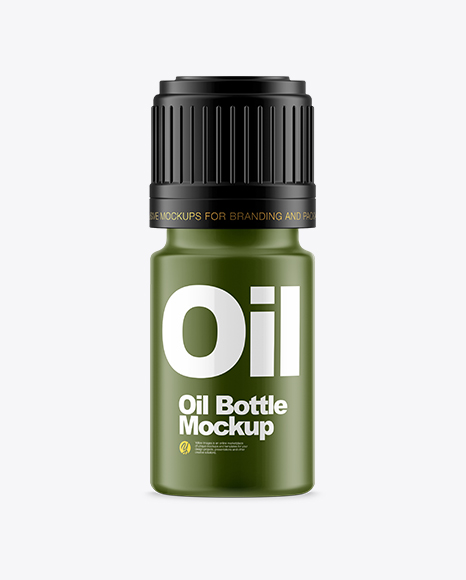 Matte Small Oil Bottle Mockup