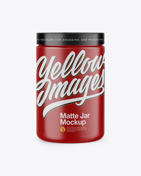 Matte Jar Mockup - Front View