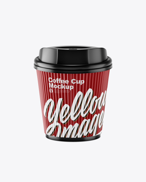 Matte Coffee Cup Mockup - Front View (High-Angle Shot)