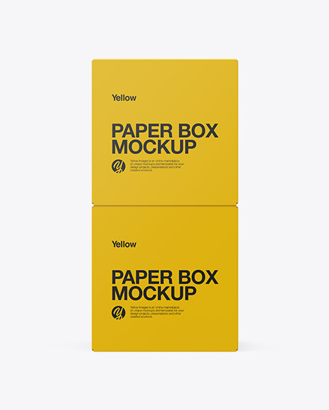 Two Paper Boxes Mockup - Side View