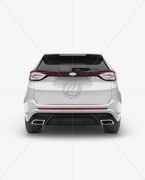 SUV Сrossover Mockup - Back View