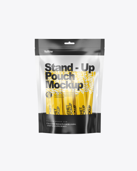 Stand-Up Pouch with Sachets Mockup