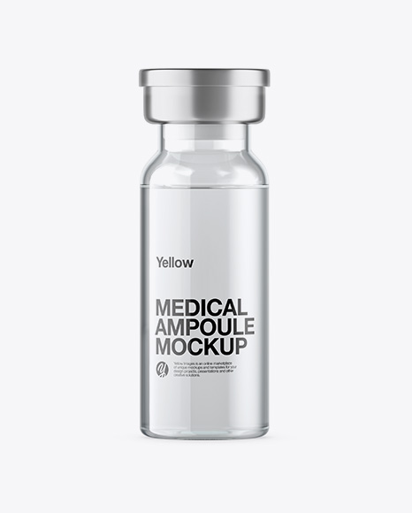 Clear Glass Medical Ampoule Mockup