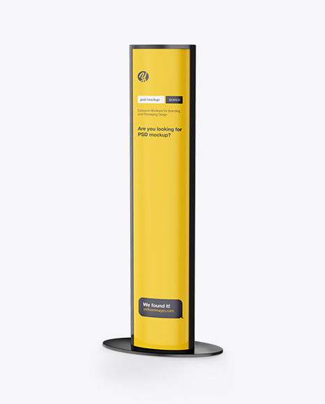 Advertising Stand Mockup - Half Side View