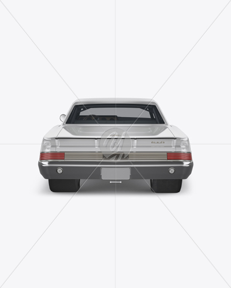 Muscle Car Mockup - Back View