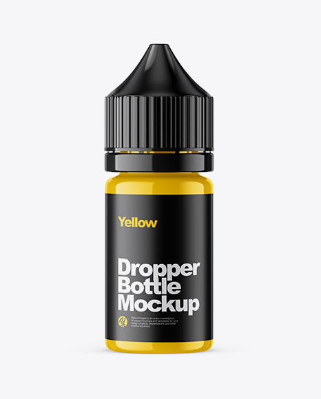 30ml Glossy Dropper Bottle Mockup