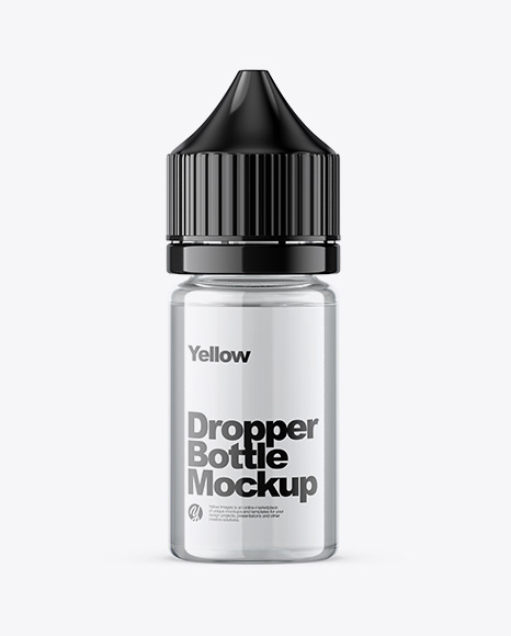 30ml Clear Glass Dropper Bottle Mockup