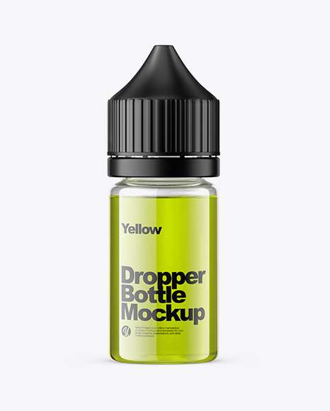 30ml Clear Glass Dropper Bottle Mockup