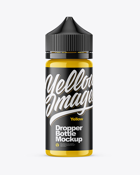 100ml Glossy Dropper Bottle Mockup