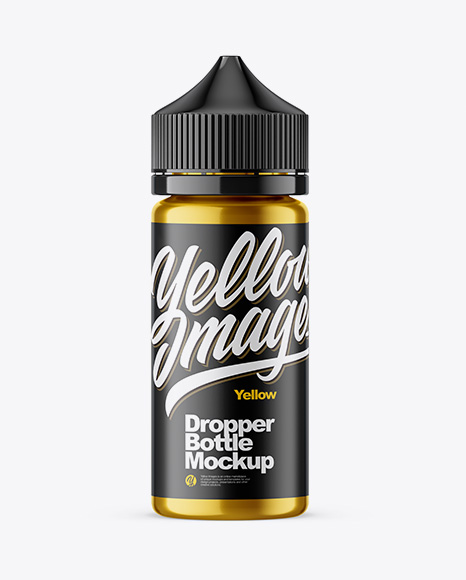 100ml Metallic Dropper Bottle Mockup