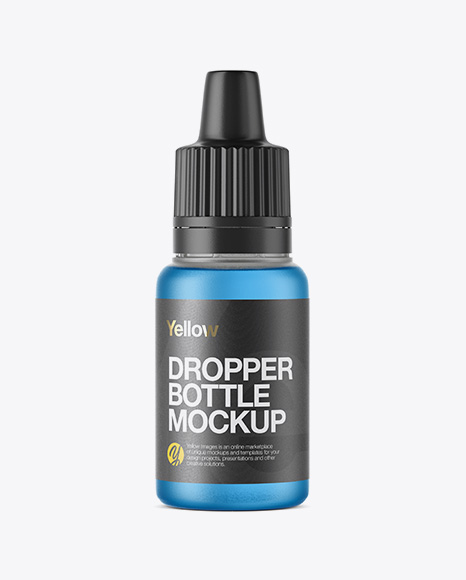 10 ml Semitransparent Dropper Bottle Mockup