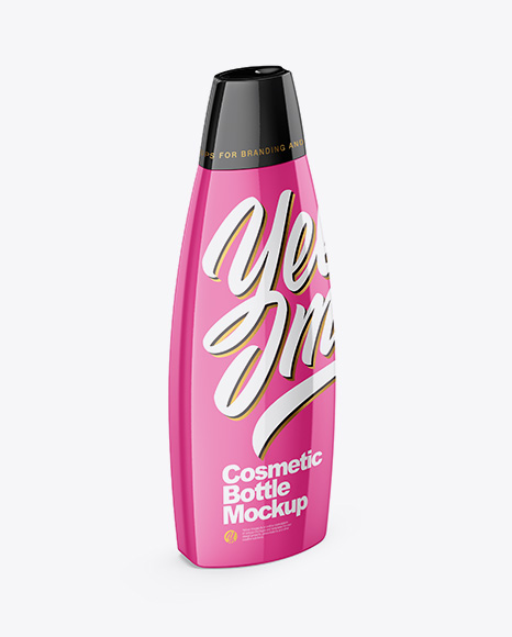 Cosmetic Glossy Bottle Mockup