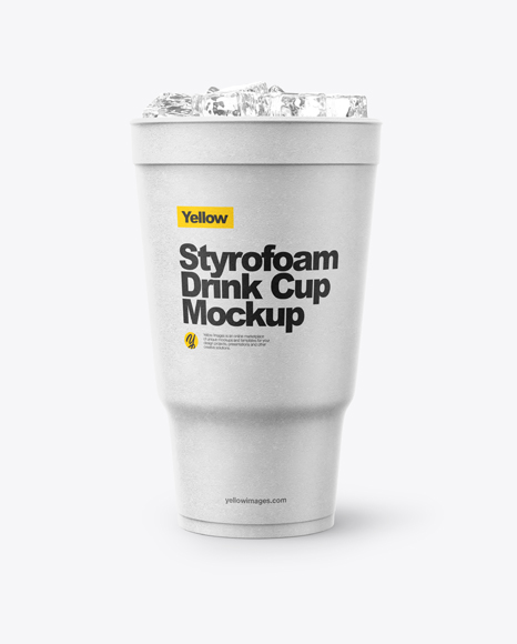 Styrofoam Cup Ice Mockup