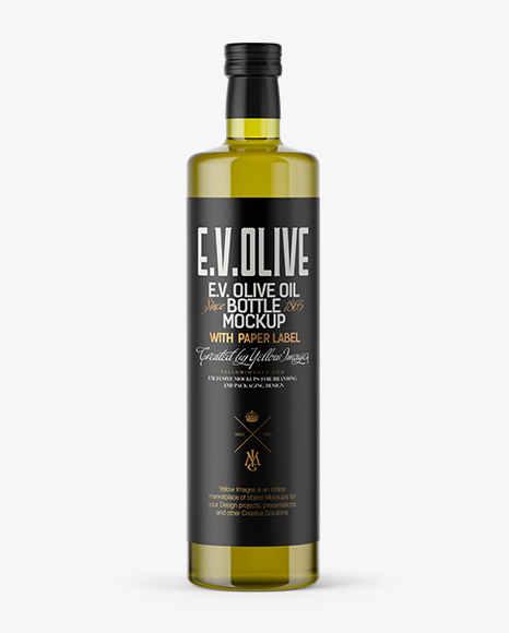 1L Olive Oil Bottle Mockup