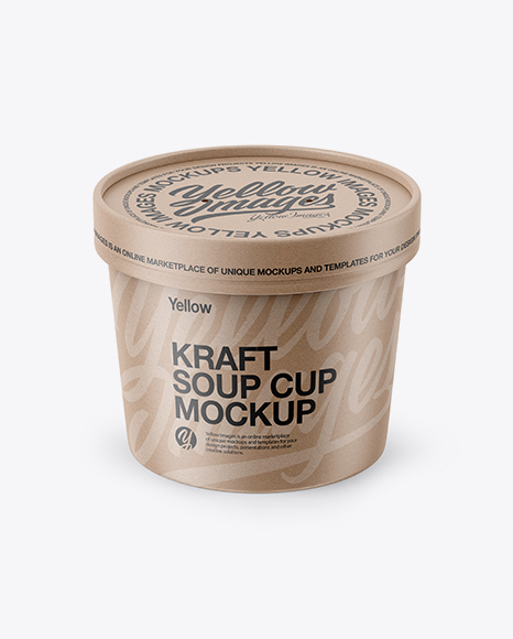 Kraft Paper Soup Cup Mockup