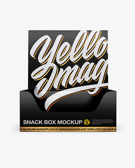 Glossy Snack Box Mockup