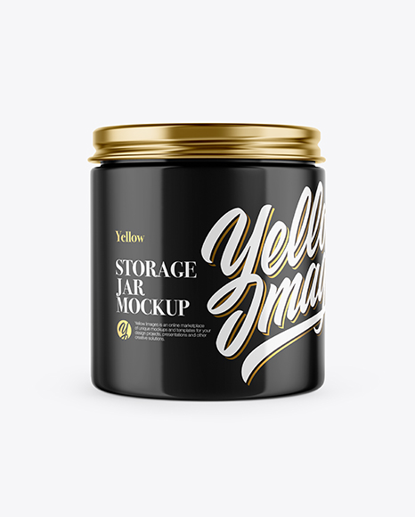 Glossy Storage Jar Mockup