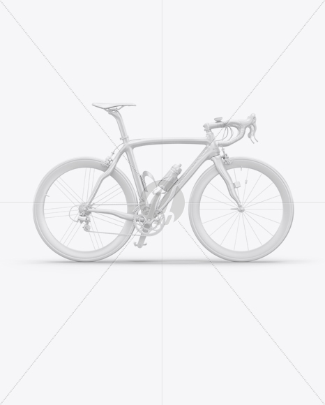 Road Bicycle Mockup - Right Side View