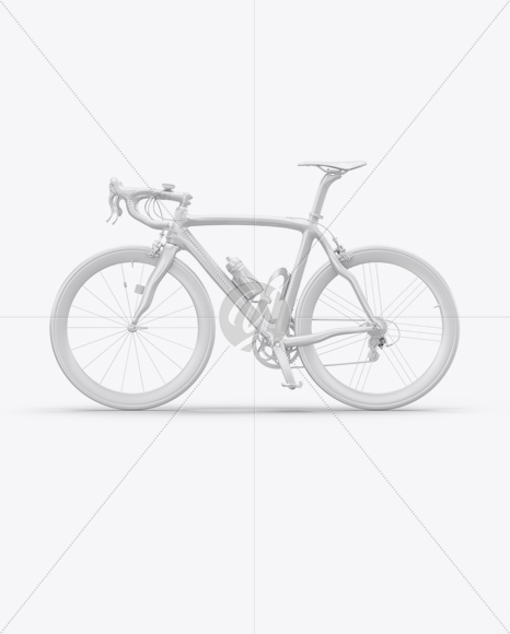 Road Bicycle Mockup - Left Side View