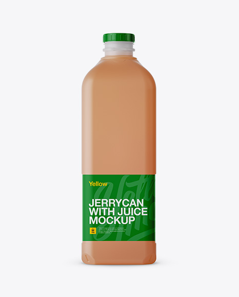 2L Frosted Plastic Juice Jug Mockup - Front and Back Views