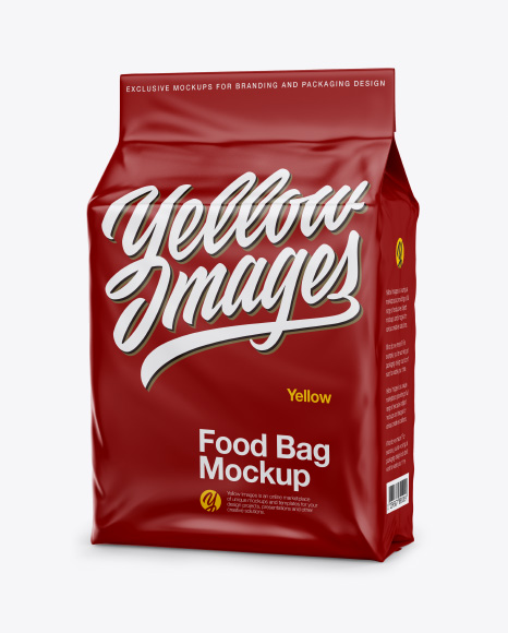 Matte Stand-up Food Bag Mockup