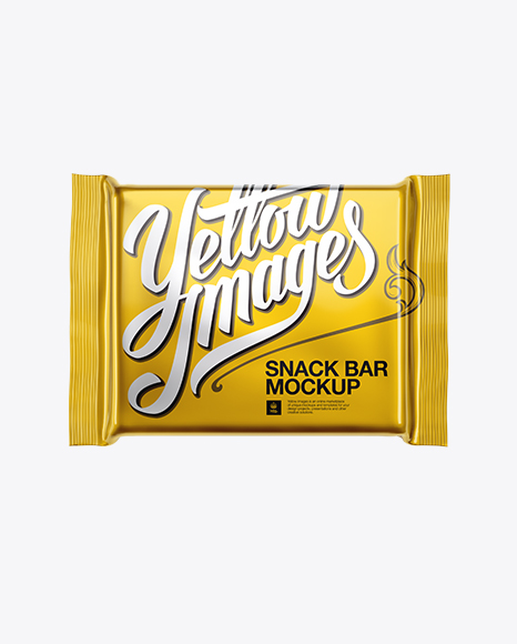 Matte Metal Square Chocolate Bar Mockup - Front View