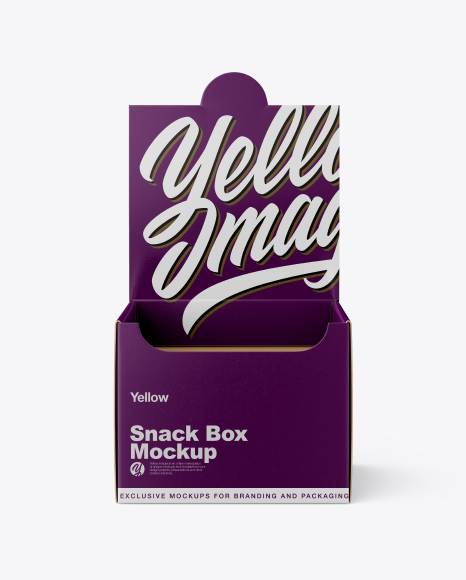 Glossy Snack Box Mockup