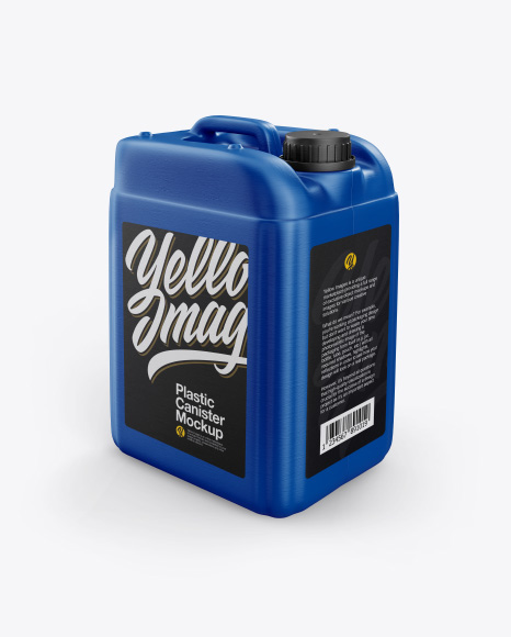 Textured Plastic Jerry Can Mockup