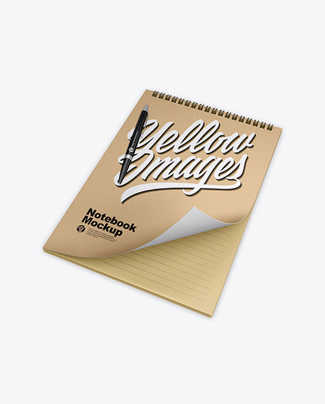 Karft Notebook w/ Pen Mockup