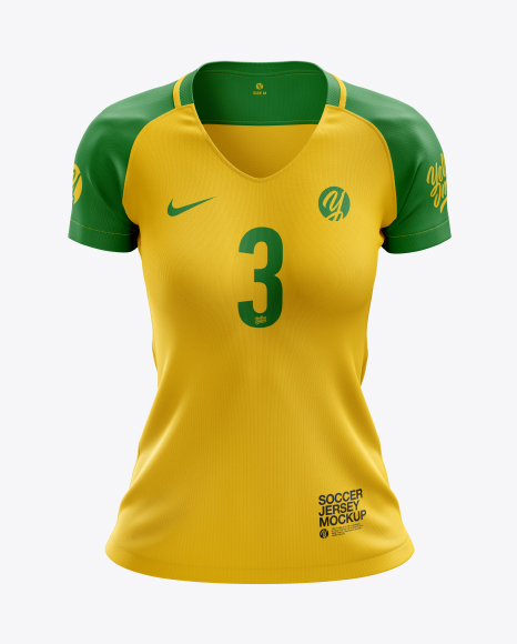Women’s Soccer Jersey mockup (Front View)