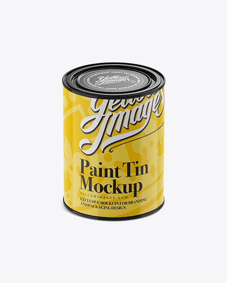 1L Paint Tin Mockup