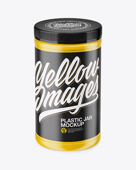 Matte Plastic Jar Mockup - High-Angle Shot